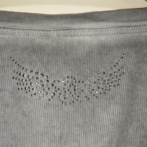 🔴 SALE Rock & Republic Grey Embellished Long Sleeve Shirt - Picture 3 of 7